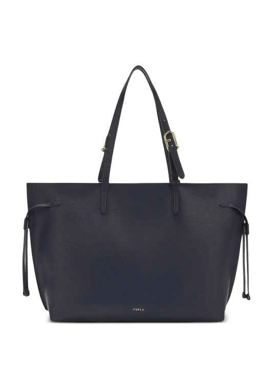 " AVA" CALF LEATHER LARGE TOTE with ZIP BAG